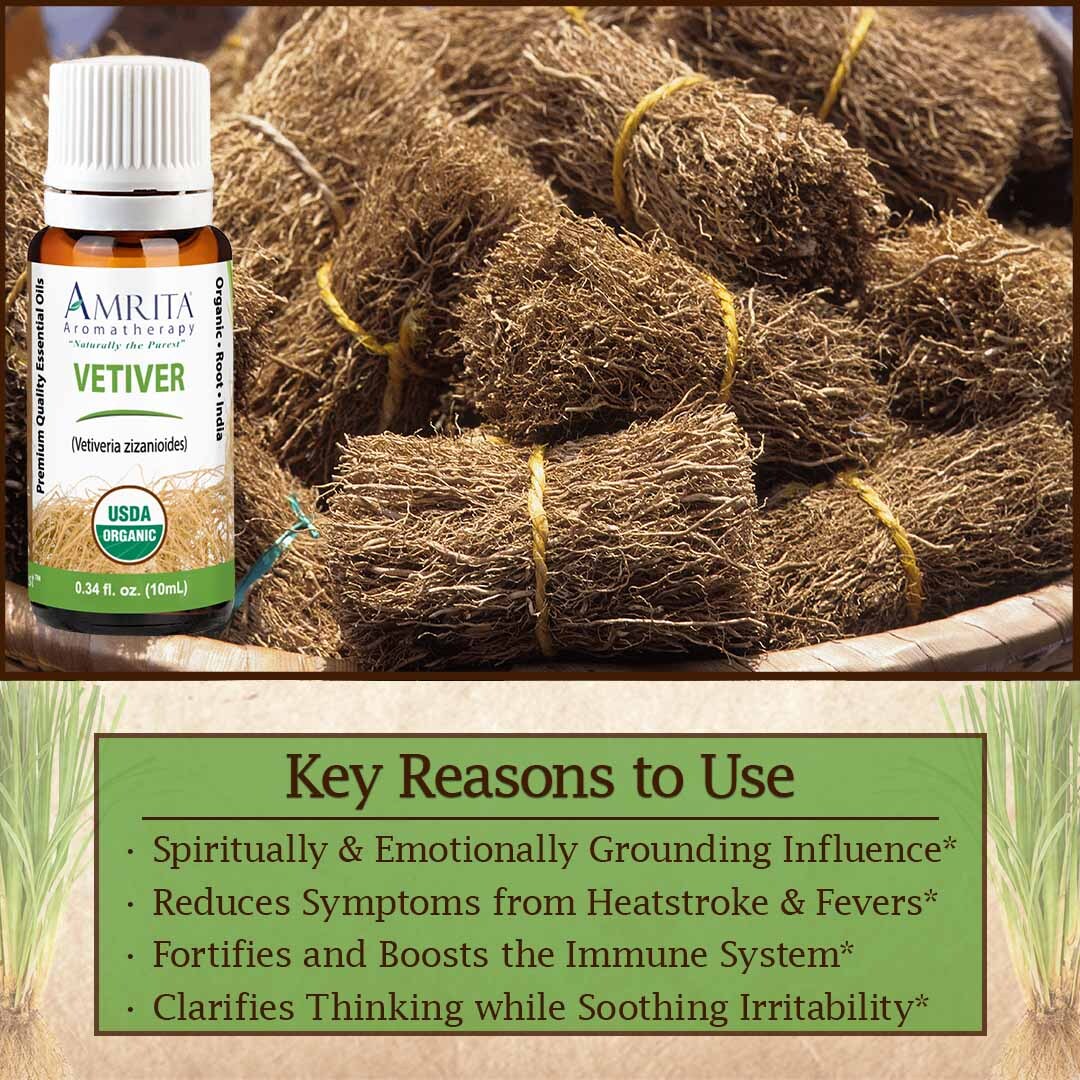 Create grounded calm with Vetiver Essential Oil